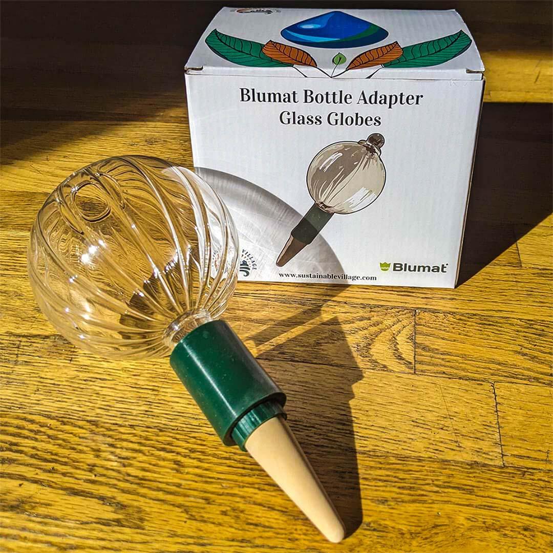 Glass Globe with Blumat Bottle Adapter